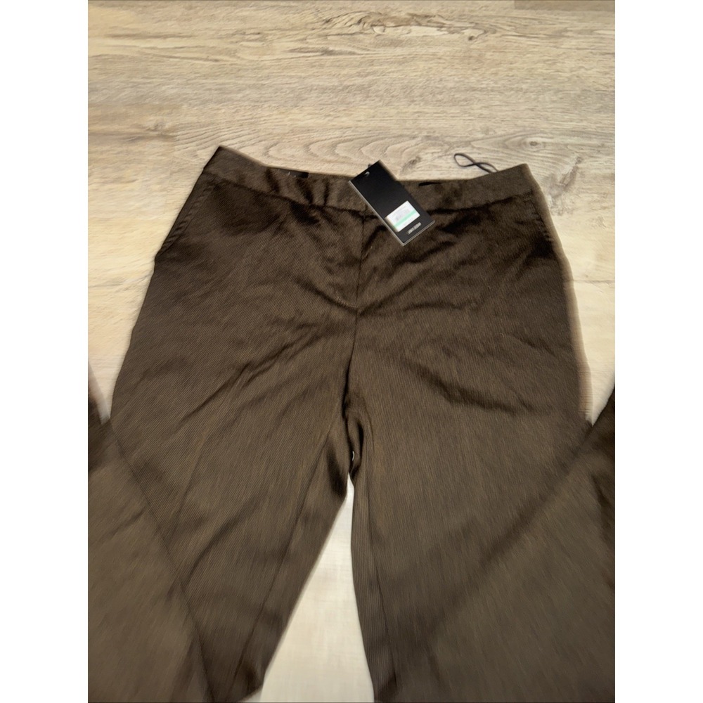 JONES NEW YORK Signature Stretch Pants 8 Career Casual Dark Chocolate Brown